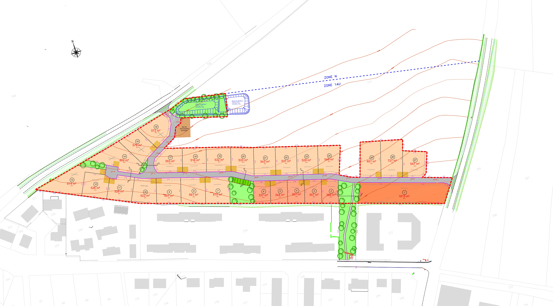 Terrains à vendre à Semur-en-Auxois dans le lotissement Le Champ Passerat Terrains à vendre à Semur-en-Auxois dans le lotissement Le Champ Passerat