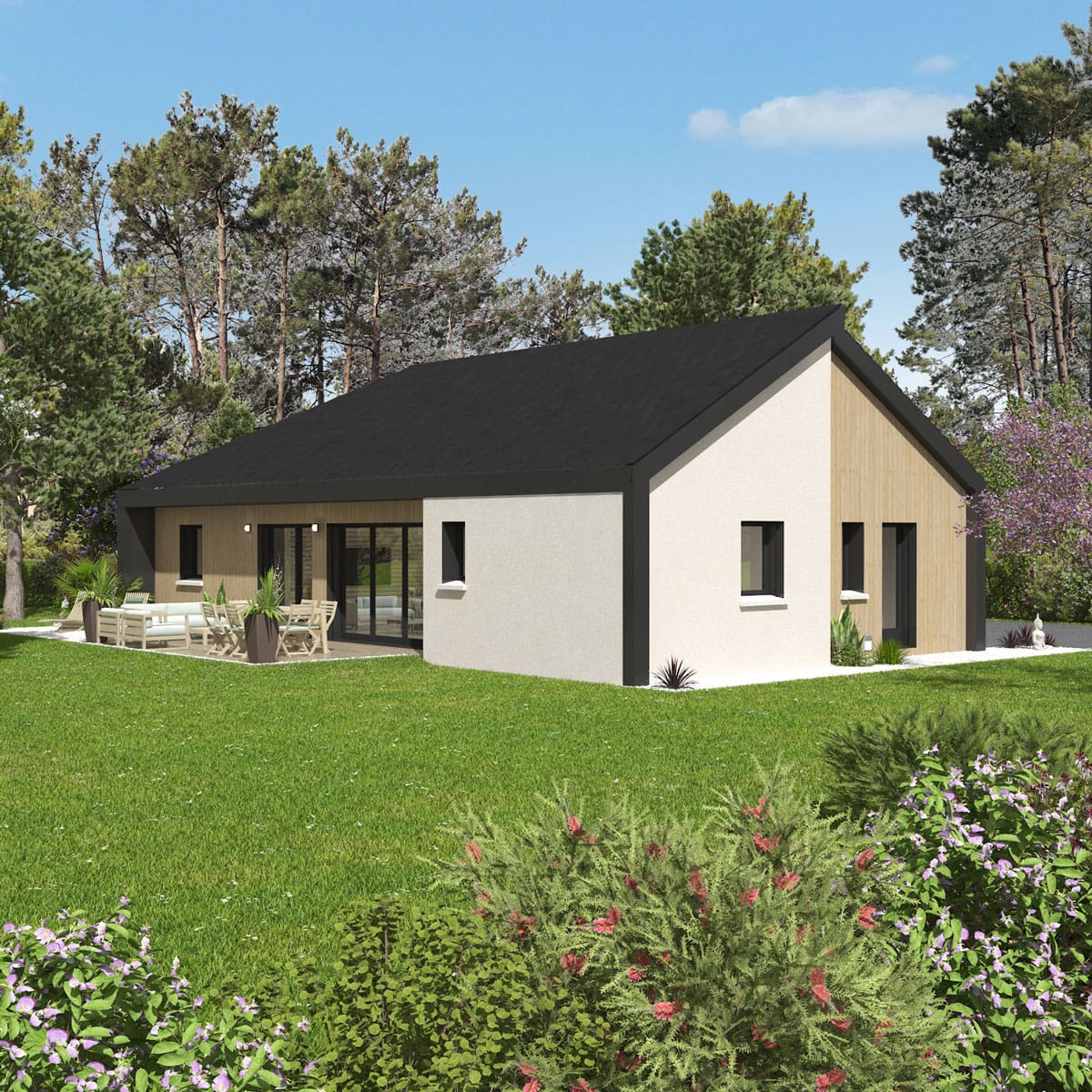 Modèle "Coléoptère", maison à ossature bois Esyom Bois