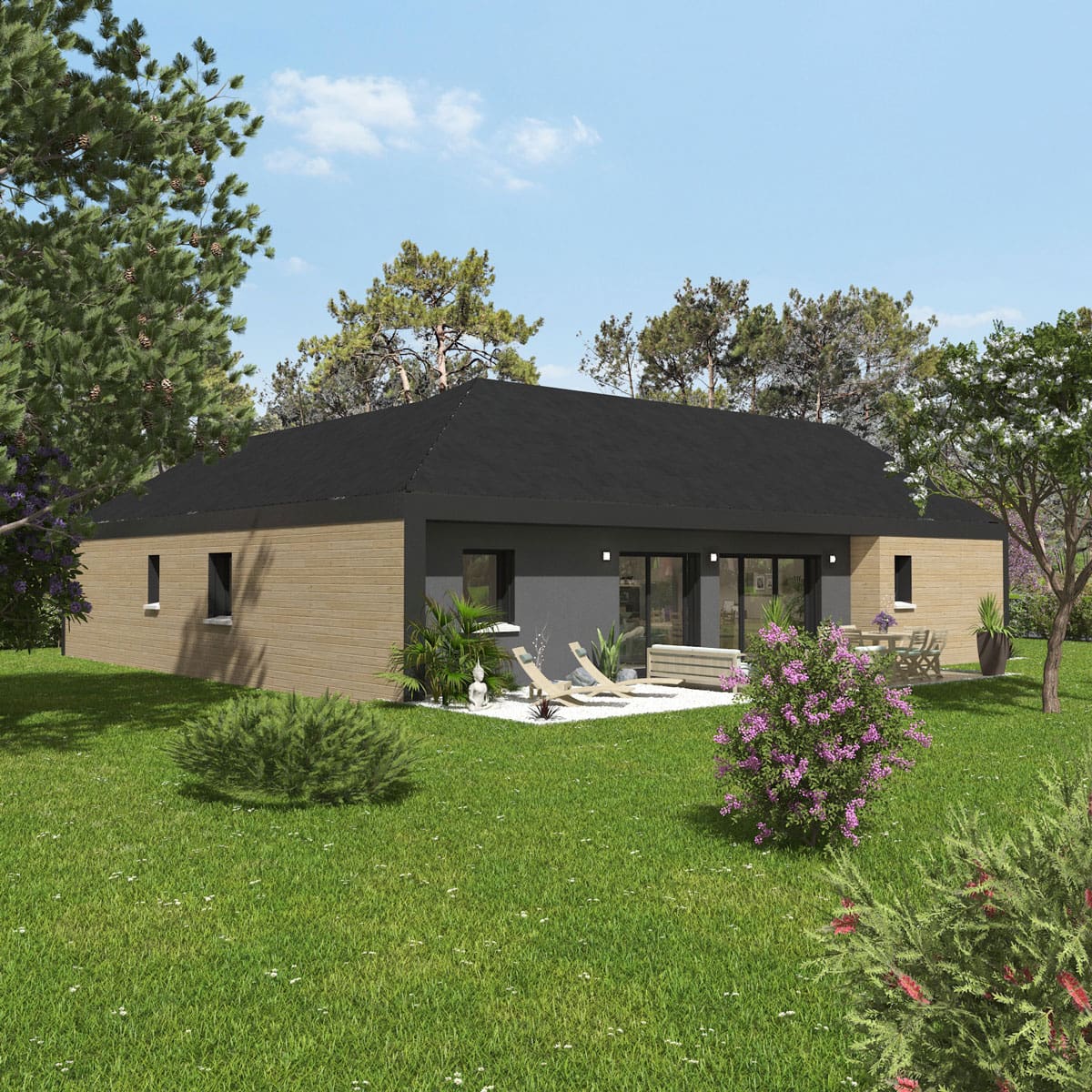 Modèle "Coléoptère", maison à ossature bois Esyom Bois