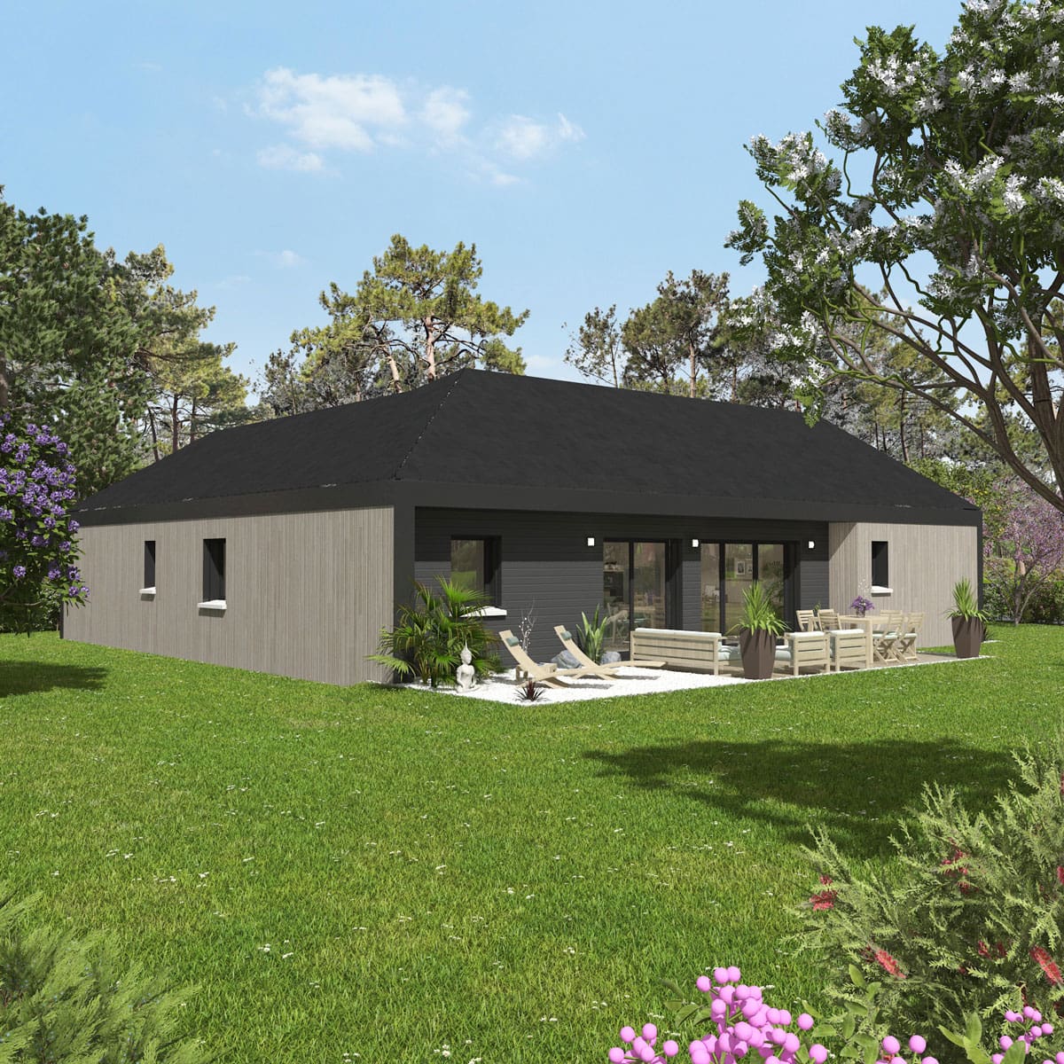 Modèle "Coléoptère", maison à ossature bois Esyom Bois