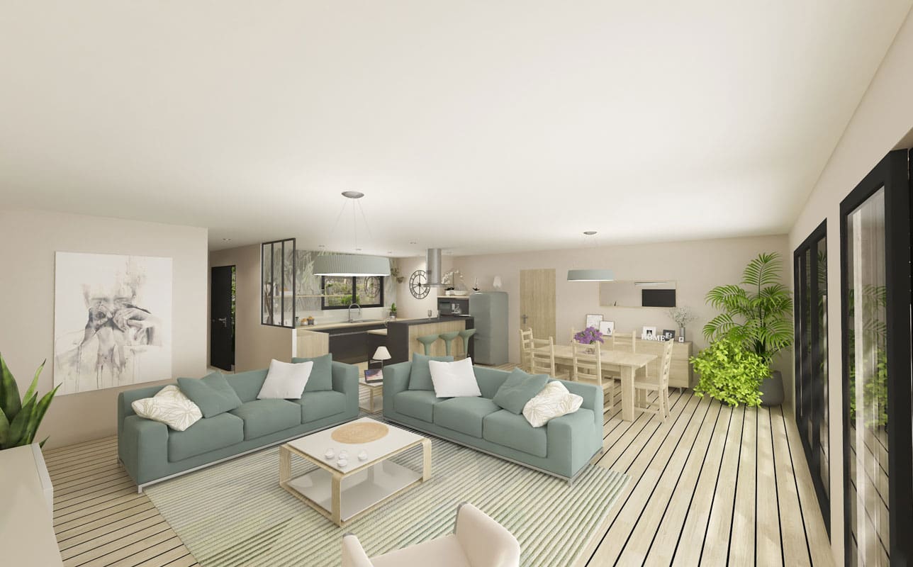 Modèle "Coléoptère", maison à ossature bois Esyom Bois