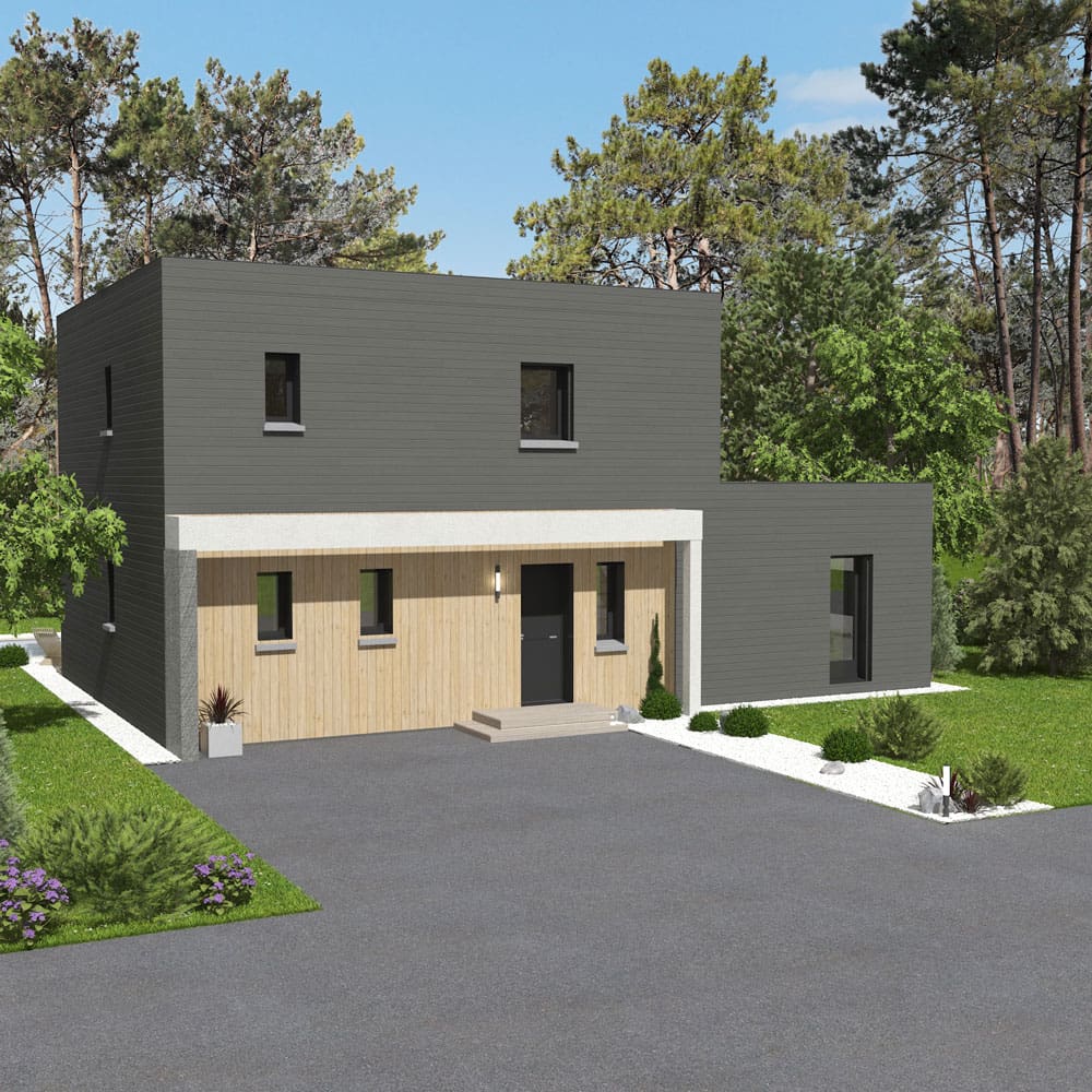 Modèle "Agrion", maison à ossature bois Esyom Bois