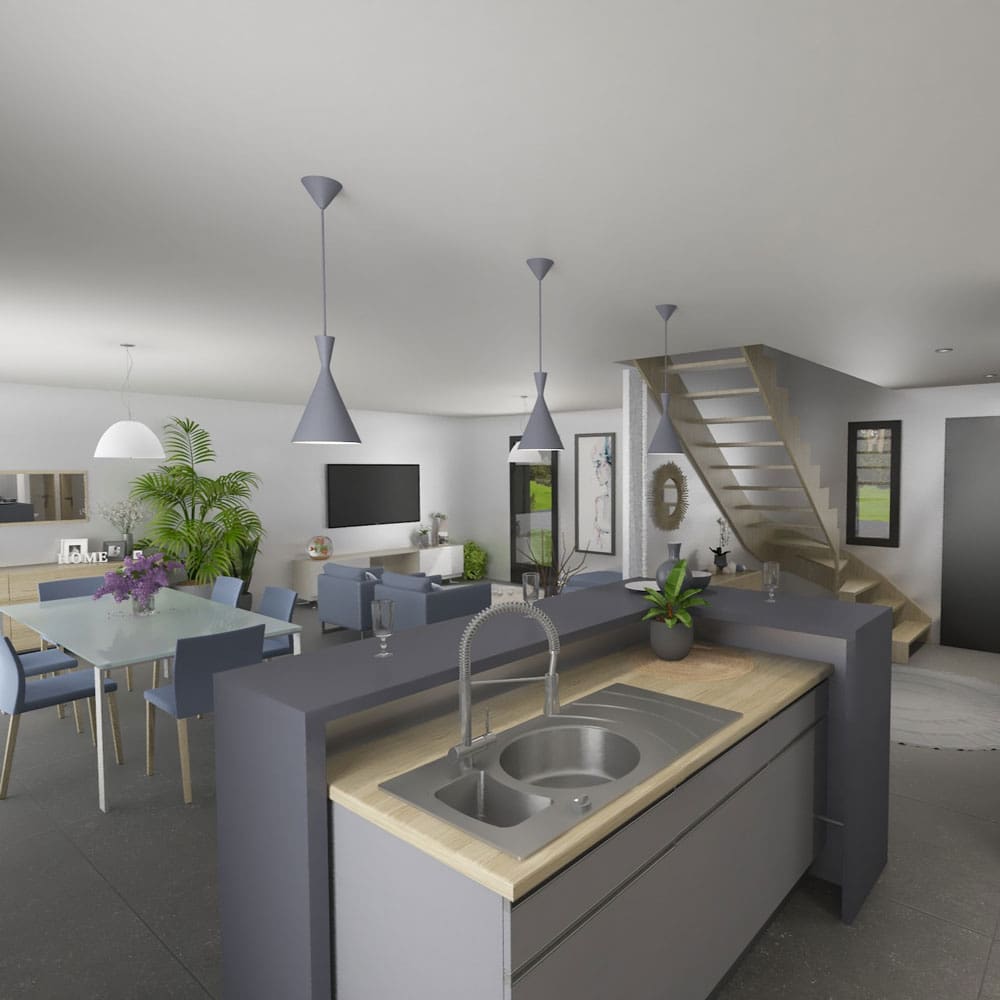 Modèle "Agrion", maison à ossature bois Esyom Bois