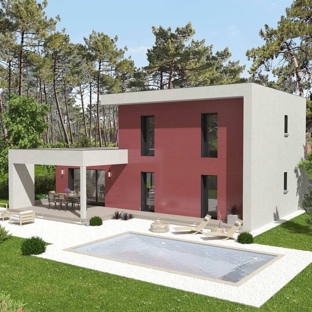 Modèle "Agrion", maison à ossature bois Esyom Bois