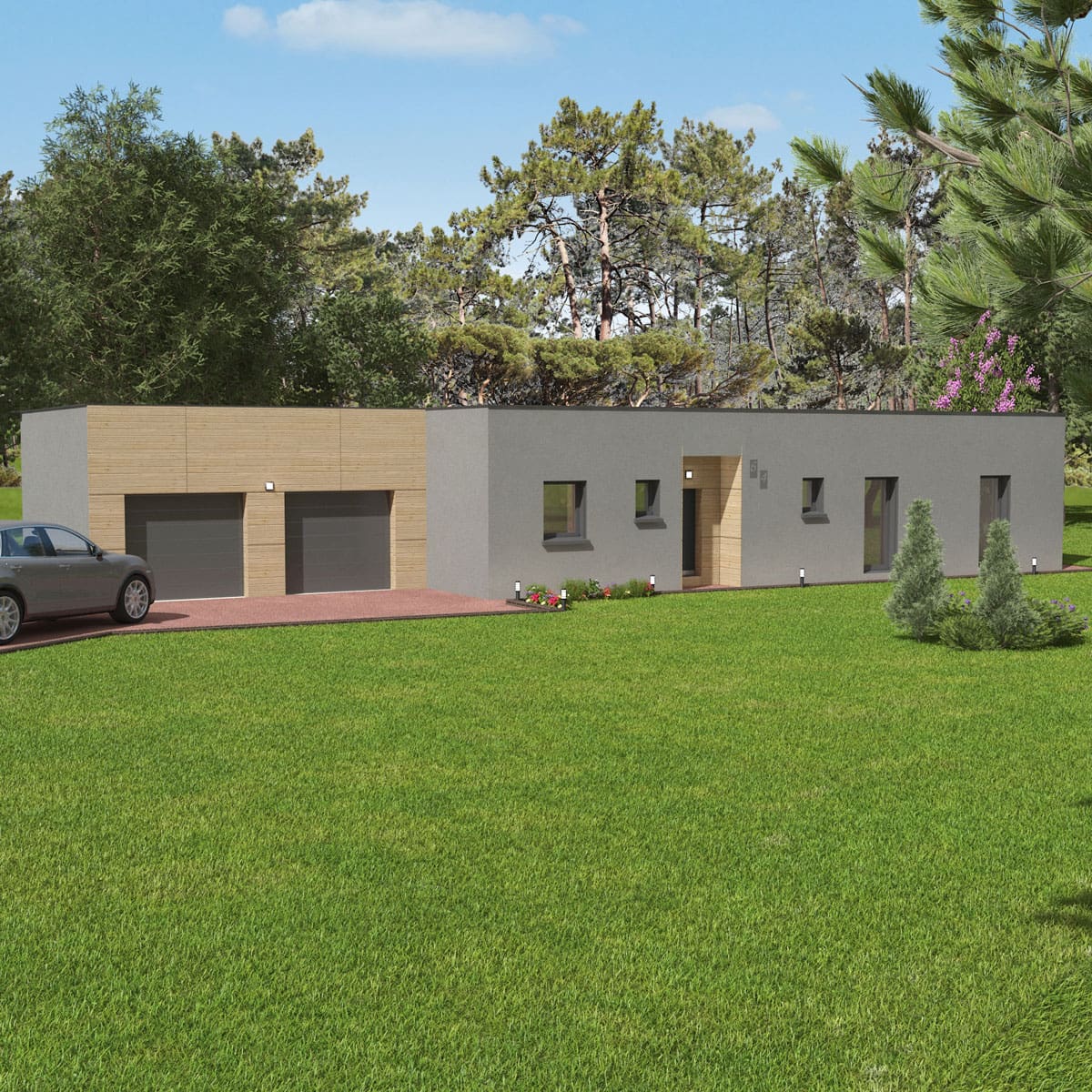 Modèle "Cétoine", maison à ossature bois Esyom Bois