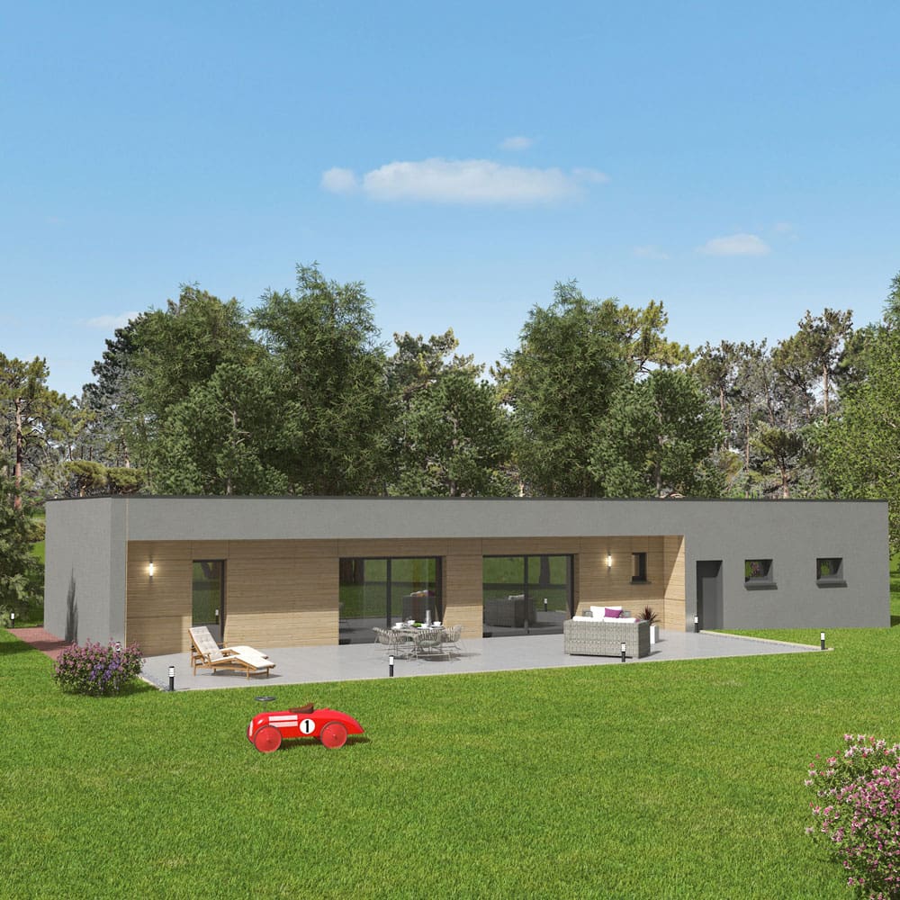 Modèle "Cétoine", maison à ossature bois Esyom Bois