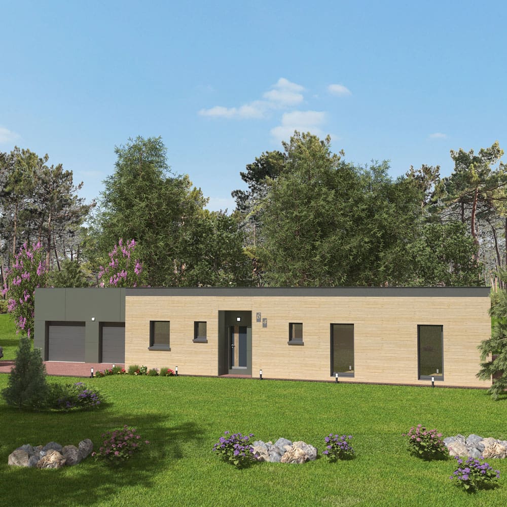 Modèle "Cétoine", maison à ossature bois Esyom Bois