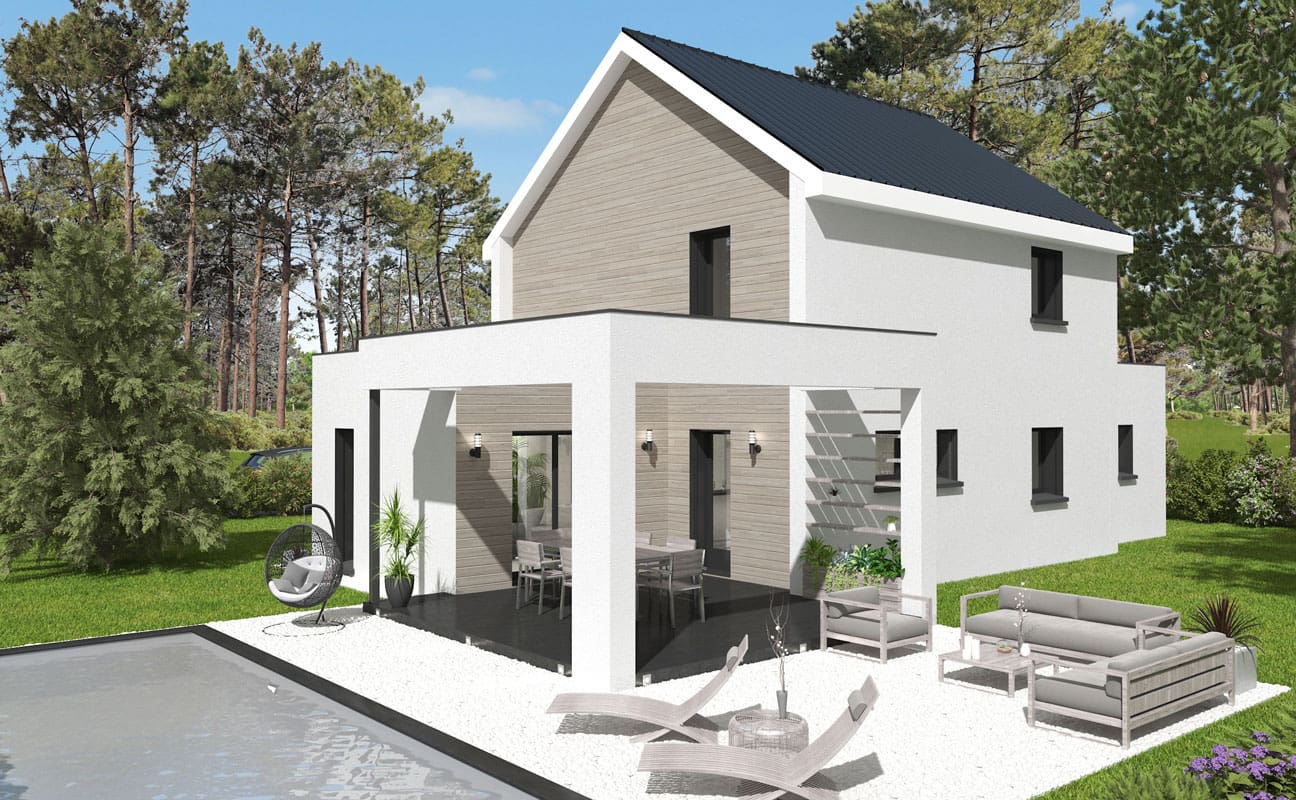 Modèle "Cicadelle", maison à ossature bois Esyom Bois