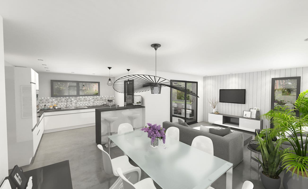 Modèle "Cicadelle", maison à ossature bois Esyom Bois