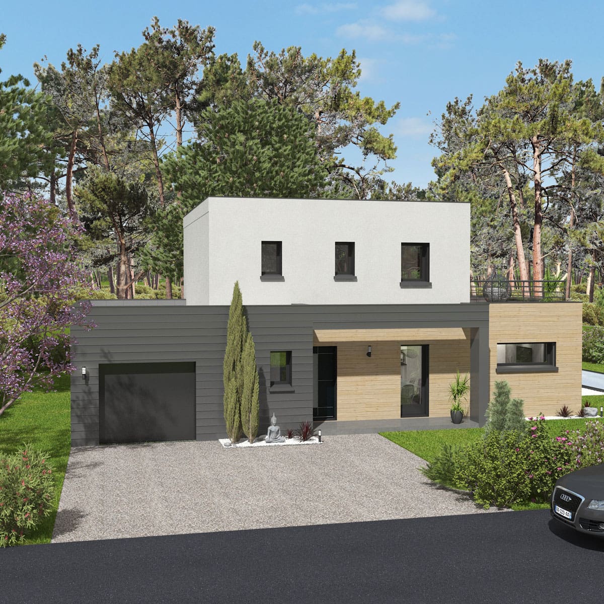 Modèle "Cicadelle", maison à ossature bois Esyom Bois