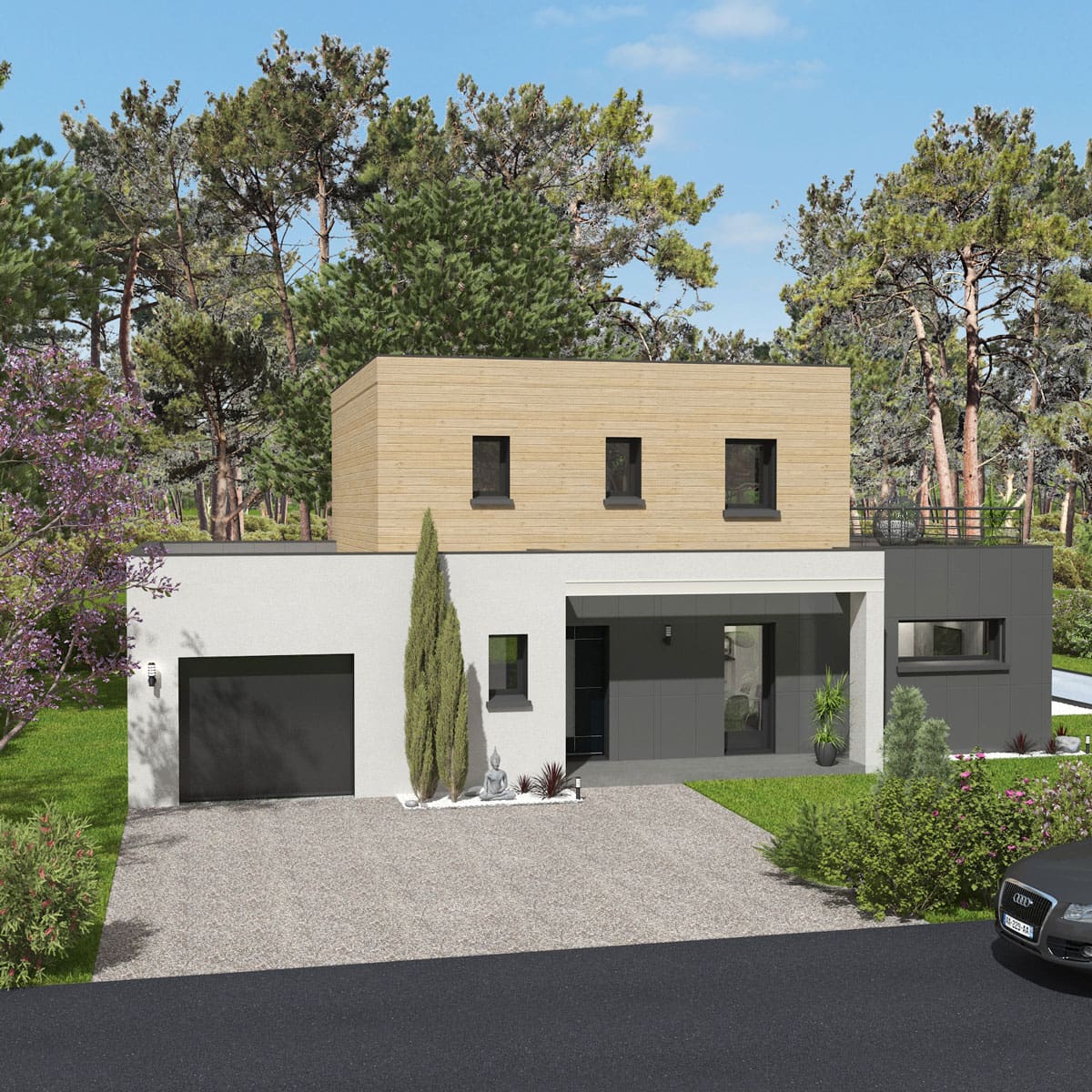 Modèle "Cicadelle", maison à ossature bois Esyom Bois