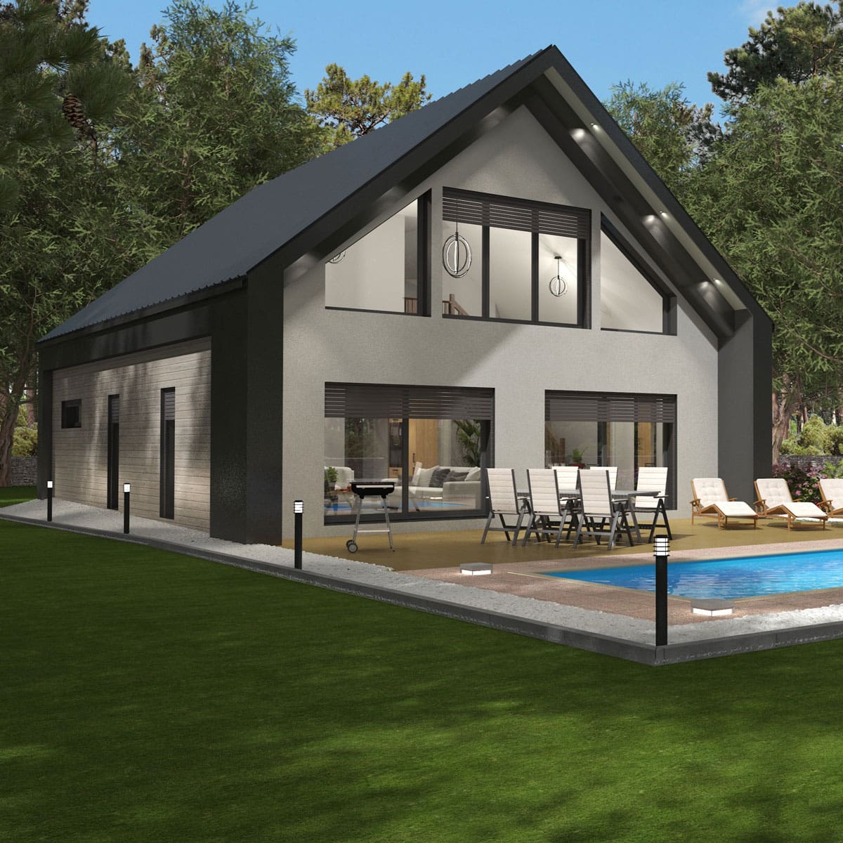 Modèle "Libellule", maison à ossature bois Esyom Bois