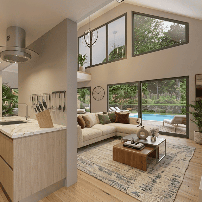 Maison moderne ossature bois “Libellule” - carré